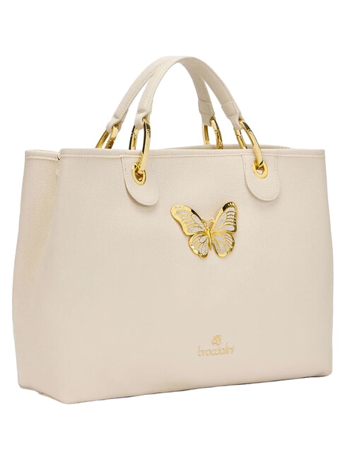 BETH JEWELS Sac &agrave; main &agrave; double anse, avec bandouli&egrave;re beige - Sacs pour Femme