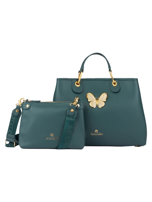 BETH JEWELS Sac &agrave; main &agrave; double anse, avec bandouli&egrave;re vert - Sacs pour Femme