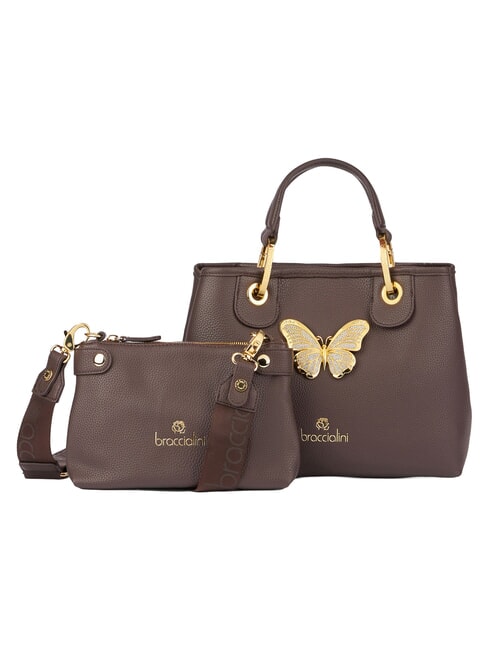 BETH JEWELS Sac &agrave; main M avec double poign&eacute;e marron - Sacs pour Femme
