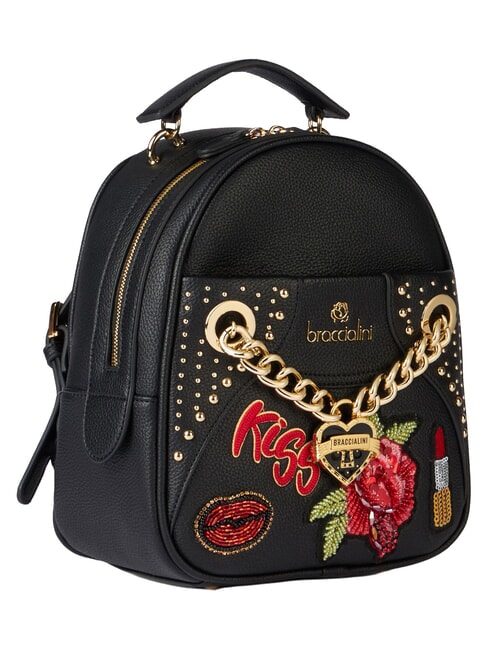 ROCK Sac &agrave; dos avec &eacute;cussons brod&eacute;s noir - Sacs pour Femme