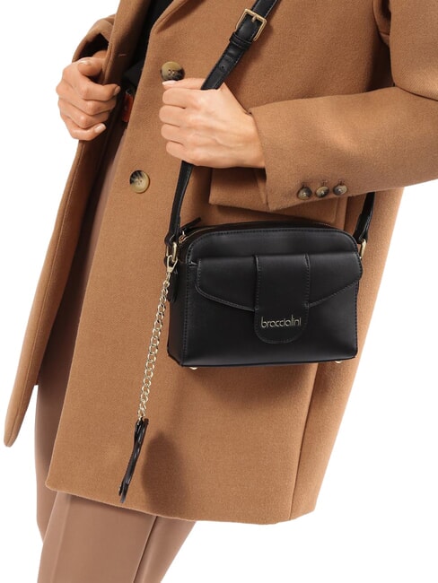 MIRROR Sac &agrave; bandouli&egrave;re avec miroir noir - Sacs pour Femme