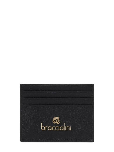 BASIC Porte-cartes plat en cuir noir - Portefeuilles Femme