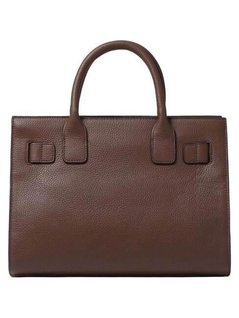 HELLEN Sac &agrave; main en cuir avec bandouli&egrave;re marron - Sacs pour Femme