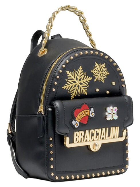 ROCK Sac &agrave; dos avec poche avant &agrave; clip noir - Sacs pour Femme