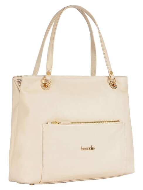 NORA Sac bandouli&egrave;re en cuir avec poche beige - Sacs pour Femme