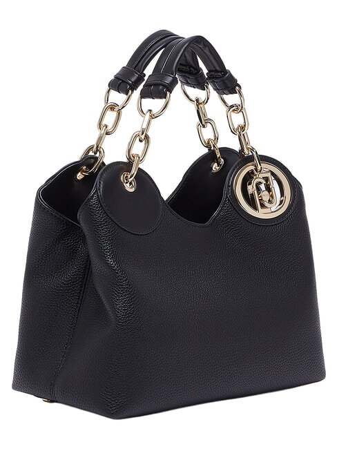 FAIZA Sac &agrave; main avec bandouli&egrave;re noir/laiton dor&eacute; - Sacs pour Femme