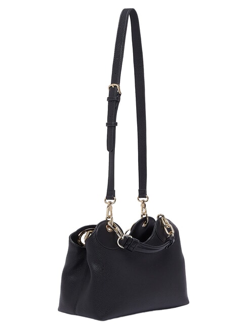 FAIZA Sac &agrave; main avec bandouli&egrave;re noir/laiton dor&eacute; - Sacs pour Femme