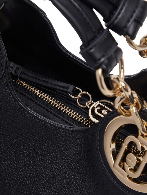 FAIZA Sac &agrave; main avec bandouli&egrave;re noir/laiton dor&eacute; - Sacs pour Femme