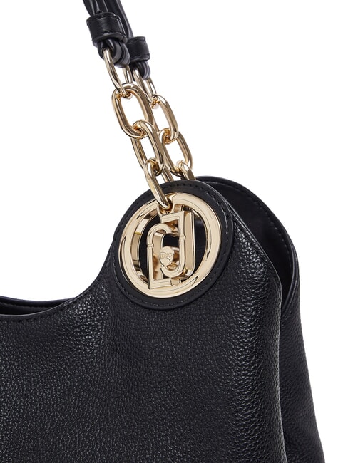 FAIZA Sac &agrave; main avec bandouli&egrave;re noir/acier - Sacs pour Femme