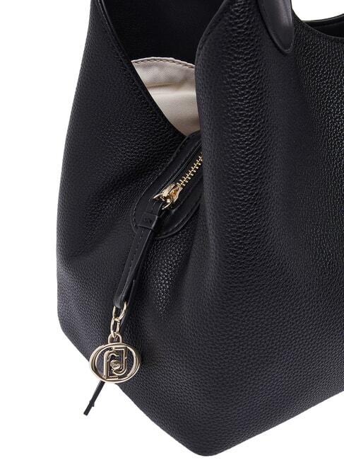 FAIZA Sac &agrave; main avec bandouli&egrave;re noir/acier - Sacs pour Femme