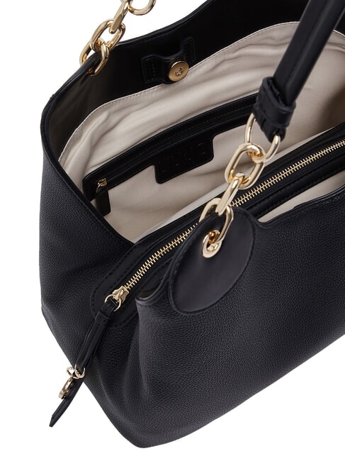 FAIZA Sac &agrave; main avec bandouli&egrave;re noir/acier - Sacs pour Femme