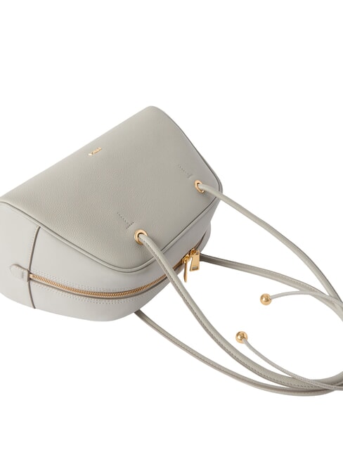 POPPY Sac bandouli&egrave;re en cuir gris pierre - Sacs pour Femme
