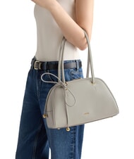 FURLA POPPY Sac bandouli&egrave;re en cuir gris pierre - Sacs pour Femme - 5