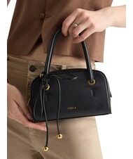 FURLA POPPY Mini sac &agrave; main avec bandouli&egrave;re Noir - Sacs pour Femme - 6