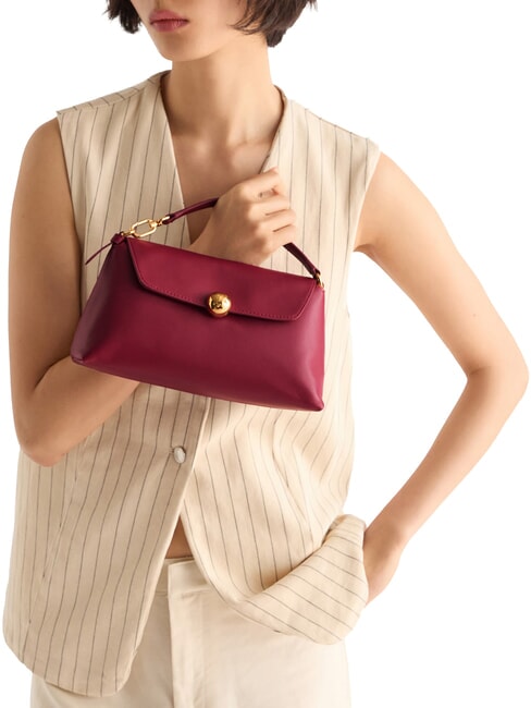 SFERA SOFT Sac &agrave; main en cuir, avec bandouli&egrave;re rhododendron - Sacs pour Femme