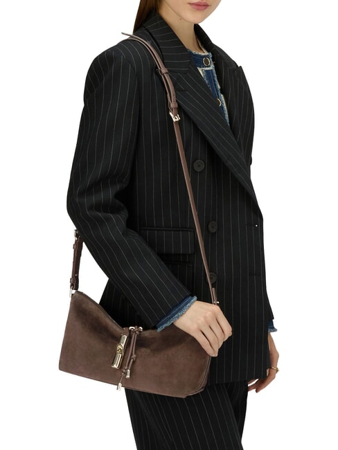 DEBBY Sac bandouli&egrave;re en cuir tons expresso - Sacs pour Femme