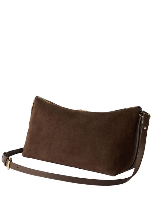 DEBBY Sac bandouli&egrave;re en cuir tons expresso - Sacs pour Femme