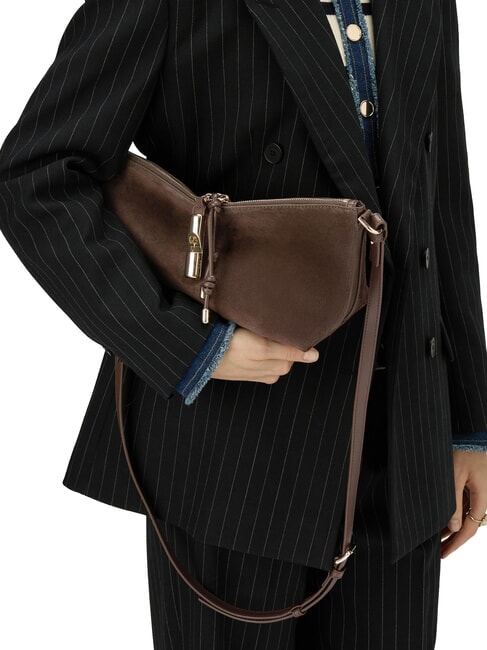 DEBBY Sac bandouli&egrave;re en cuir tons expresso - Sacs pour Femme