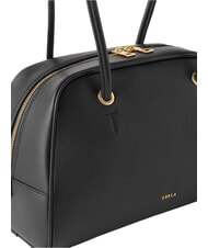 FURLA POPPY Sac bandouli&egrave;re en cuir Noir - Sacs pour Femme - 5