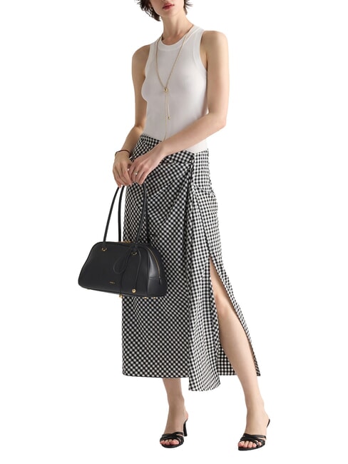 POPPY Sac bandouli&egrave;re en cuir Noir - Sacs pour Femme