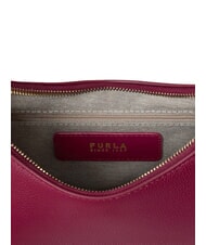 FURLA GOCCIA Sac bandouli&egrave;re en cuir martel&eacute; rhododendron - Sacs pour Femme - 4