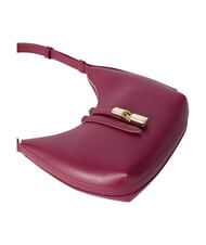 FURLA GOCCIA Sac bandouli&egrave;re en cuir martel&eacute; rhododendron - Sacs pour Femme - 5