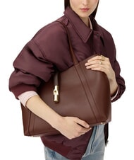 FURLA GOCCIA Sac &agrave; bandouli&egrave;re en cuir chocolat - Sacs pour Femme - 2