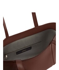 FURLA GOCCIA Sac &agrave; bandouli&egrave;re en cuir chocolat - Sacs pour Femme - 4