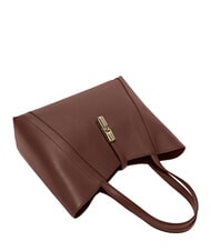 FURLA GOCCIA Sac &agrave; bandouli&egrave;re en cuir chocolat - Sacs pour Femme - 5