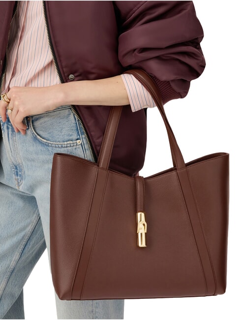 GOCCIA Sac &agrave; bandouli&egrave;re en cuir chocolat - Sacs pour Femme