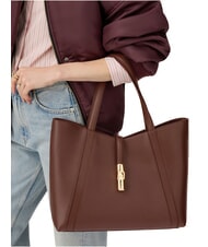 FURLA GOCCIA Sac &agrave; bandouli&egrave;re en cuir chocolat - Sacs pour Femme - 6