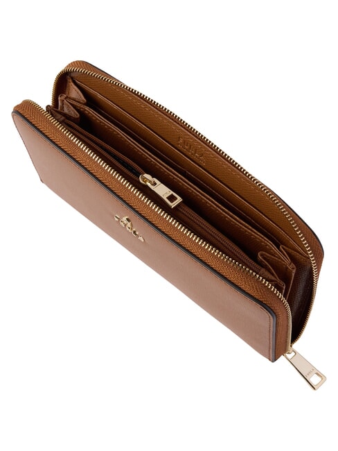 CAMELIA Grand portefeuille zipp&eacute; Cognac - Portefeuilles Femme