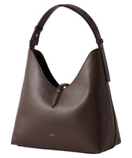 FURLA GOCCIA Sac bandouli&egrave;re en cuir chocolat - Sacs pour Femme - 3