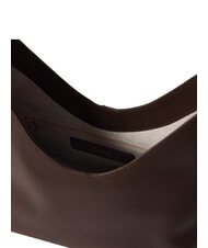 FURLA GOCCIA Sac bandouli&egrave;re en cuir chocolat - Sacs pour Femme - 4
