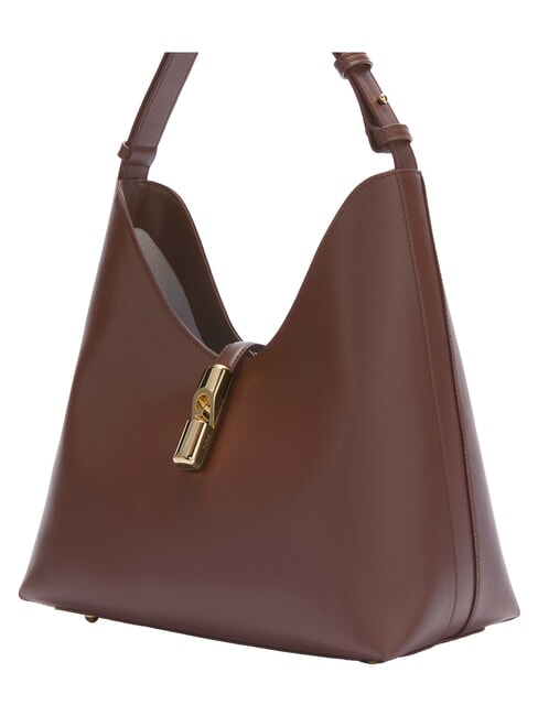 GOCCIA Sac bandouli&egrave;re en cuir chocolat - Sacs pour Femme