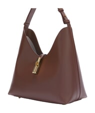 FURLA GOCCIA Sac bandouli&egrave;re en cuir chocolat - Sacs pour Femme - 6
