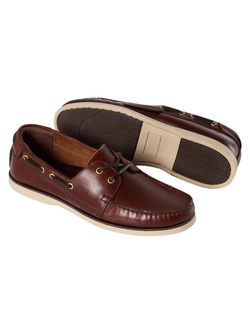 DECK LEATHER mocassins en cuir brun fonc&eacute; - Chaussures Homme