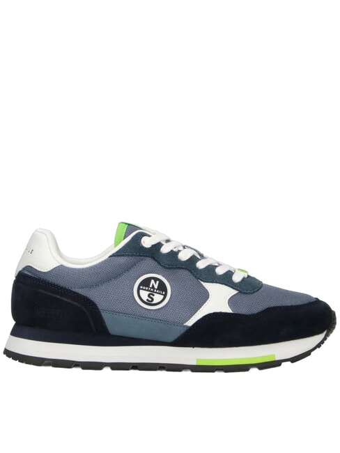 ROUTE Baskets bleu marine-vert citron - Chaussures Homme