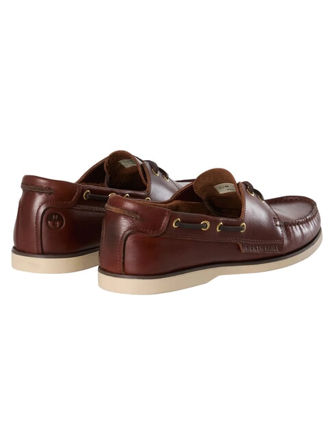 DECK LEATHER mocassins en cuir brun fonc&eacute; - Chaussures Homme