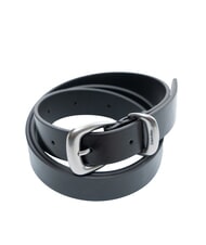CALVIN KLEIN 2PIECE LOGO ceinture en cuir noir / nickel antique - Ceintures - 3