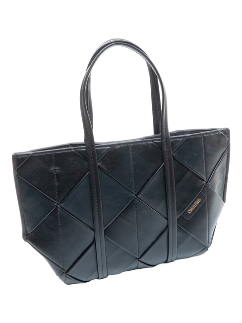 WOVEN Sac &agrave; main avec bandouli&egrave;re sur noir - Sacs pour Femme