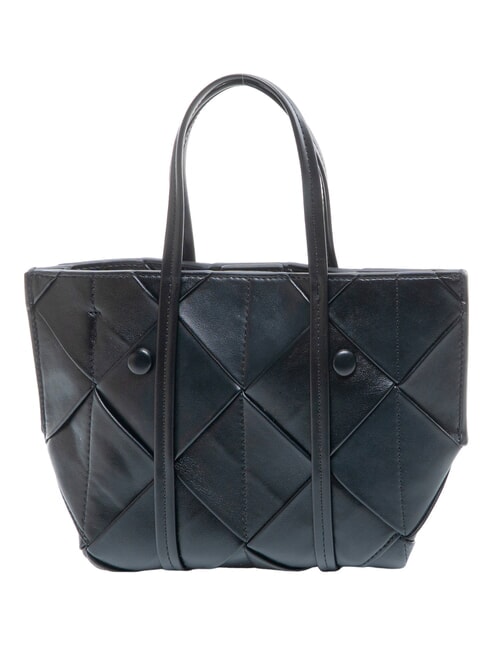 WOVEN Sac &agrave; main avec bandouli&egrave;re sur noir - Sacs pour Femme