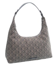 CALVIN KLEIN EMBLEM JAQUARD Le sac bandouli&egrave;re lotus beige/noir aop jqd - Sacs pour Femme - 2