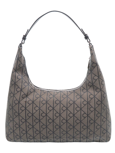 EMBLEM JAQUARD Le sac bandouli&egrave;re lotus beige/noir aop jqd - Sacs pour Femme