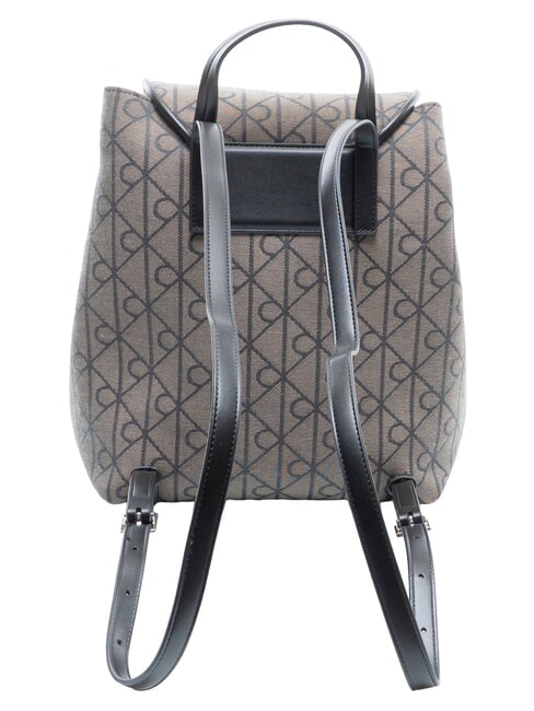 EMBLEM AOP Sac &agrave; dos avec poche int&eacute;rieure lotus beige / noir aop - Sacs pour Femme