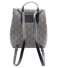 CALVIN KLEIN EMBLEM AOP Sac &agrave; dos avec poche int&eacute;rieure lotus beige / noir aop - Sacs pour Femme - 2