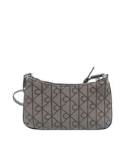CALVIN KLEIN EMBLEM AOP Mini sac bandouli&egrave;re lotus beige / noir aop - Sacs pour Femme - 4