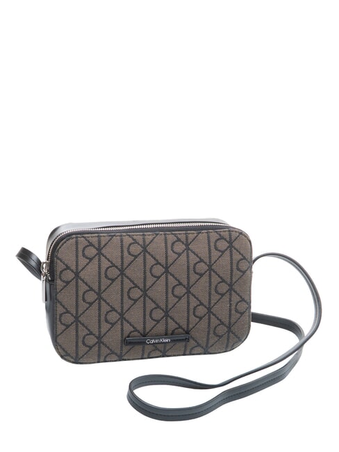 EMBLEM AOP Mini sac bandouli&egrave;re lotus beige / noir aop - Sacs pour Femme