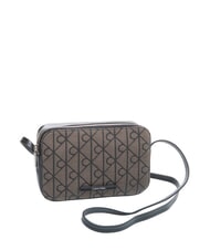 CALVIN KLEIN EMBLEM AOP Mini sac bandouli&egrave;re lotus beige / noir aop - Sacs pour Femme - 2