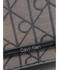 CALVIN KLEIN EMBLEM AOP Mini sac bandouli&egrave;re lotus beige / noir aop - Sacs pour Femme - 3